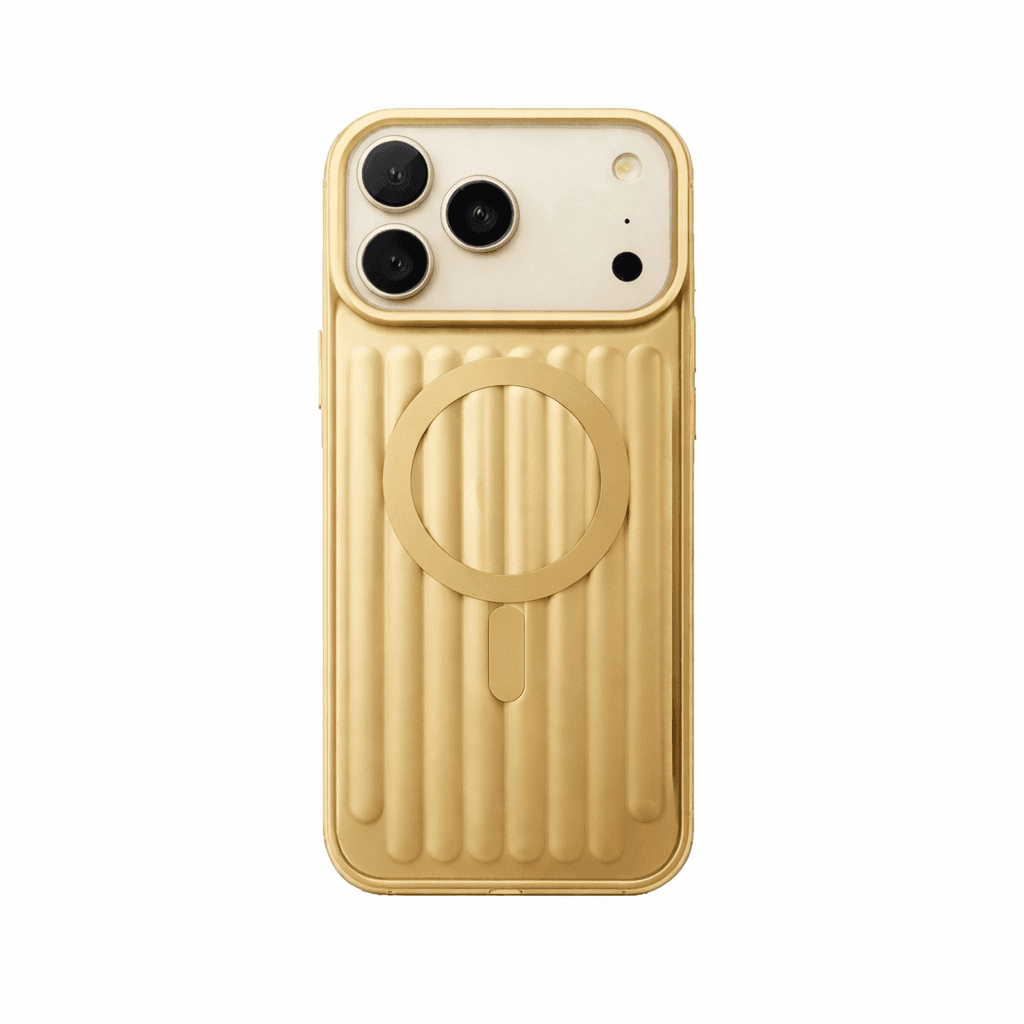 جراب ايفون مموج فاخر مع دعم MagSafe — Desert Gold